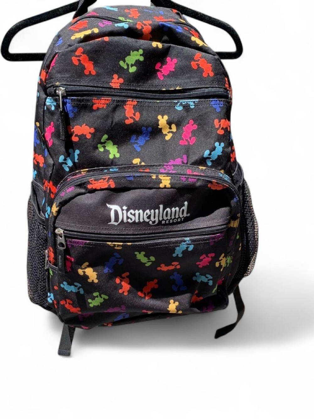 Disneyland Resort Black Multicolor Mickey Silhouette Backpack